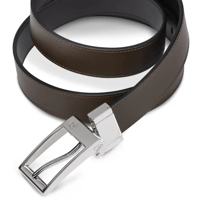 Men Bizzbelt Belt 8211 Smooth Calf Leather 8211 Black Christian Louboutin Belts
