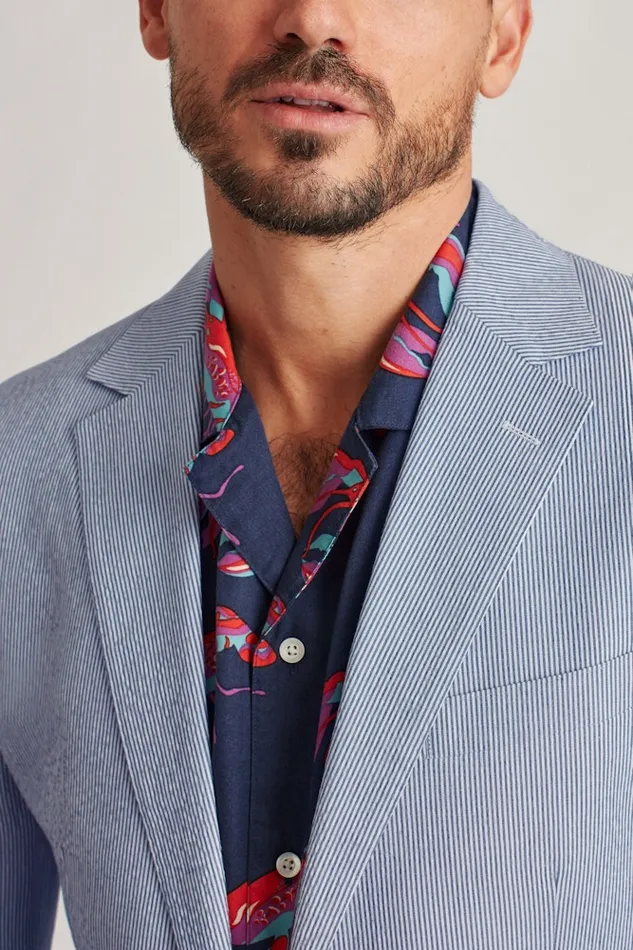 Men Bonobos Blazers and Sport Coats Italian Stretch Seersucker Suit Jacket 8211 White and Navy Suit Jacket Blue Stripe Men Bonobos Blazers and Sport Coats Italian Stretch Seersucker Suit Jacket 8211 White and Navy Suit Jacket Blue Stripe