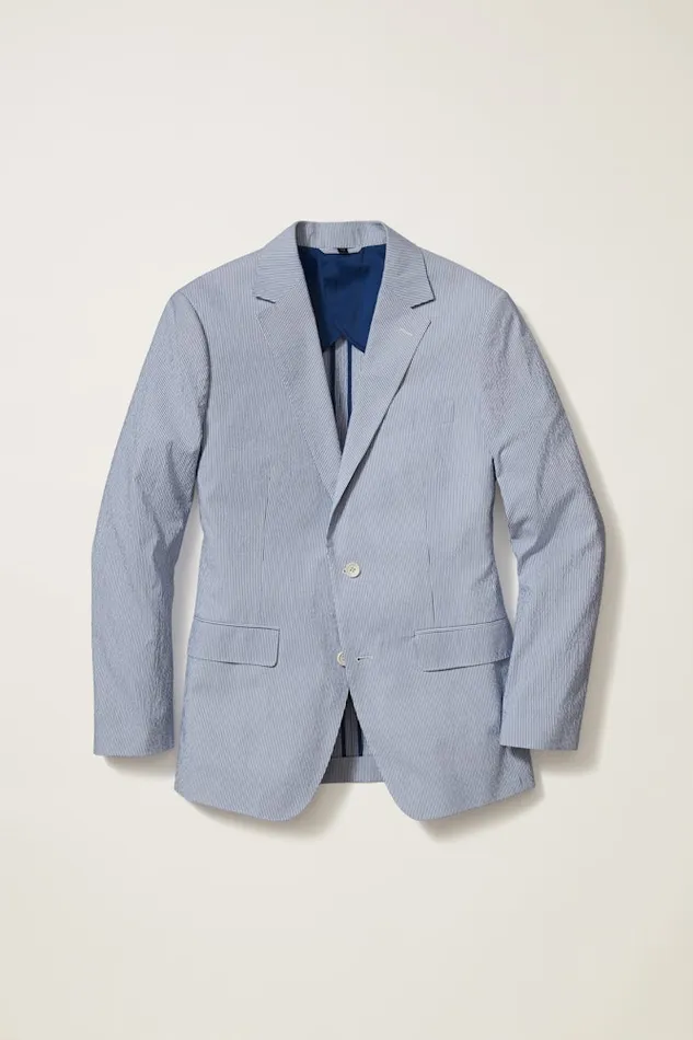 Men Bonobos Blazers and Sport Coats Italian Stretch Seersucker Suit Jacket 8211 White and Navy Suit Jacket Blue Stripe Men Bonobos Blazers and Sport Coats Italian Stretch Seersucker Suit Jacket 8211 White and Navy Suit Jacket Blue Stripe