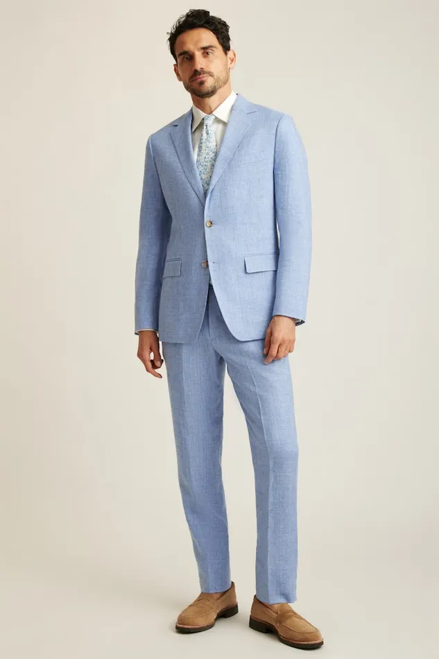 Men Bonobos Blazers and Sport Coats Jetsetter Italian Linen Blazer Light Blue