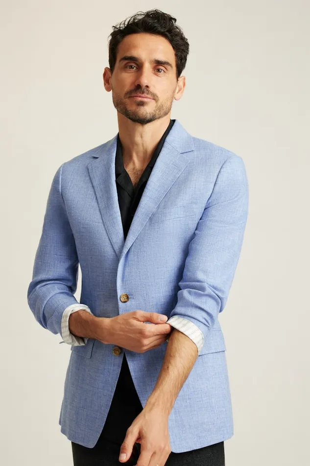 Men Bonobos Blazers and Sport Coats Jetsetter Italian Linen Blazer Light Blue Men Bonobos Blazers and Sport Coats Jetsetter Italian Linen Blazer Light Blue