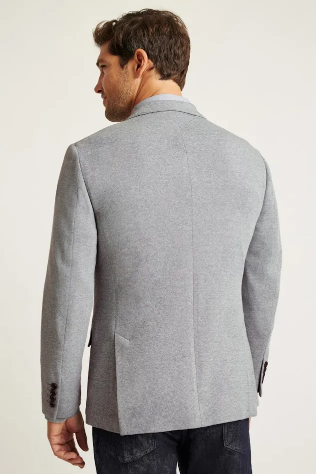 Men Bonobos Blazers and Sport Coats Knit Blazer Light Grey