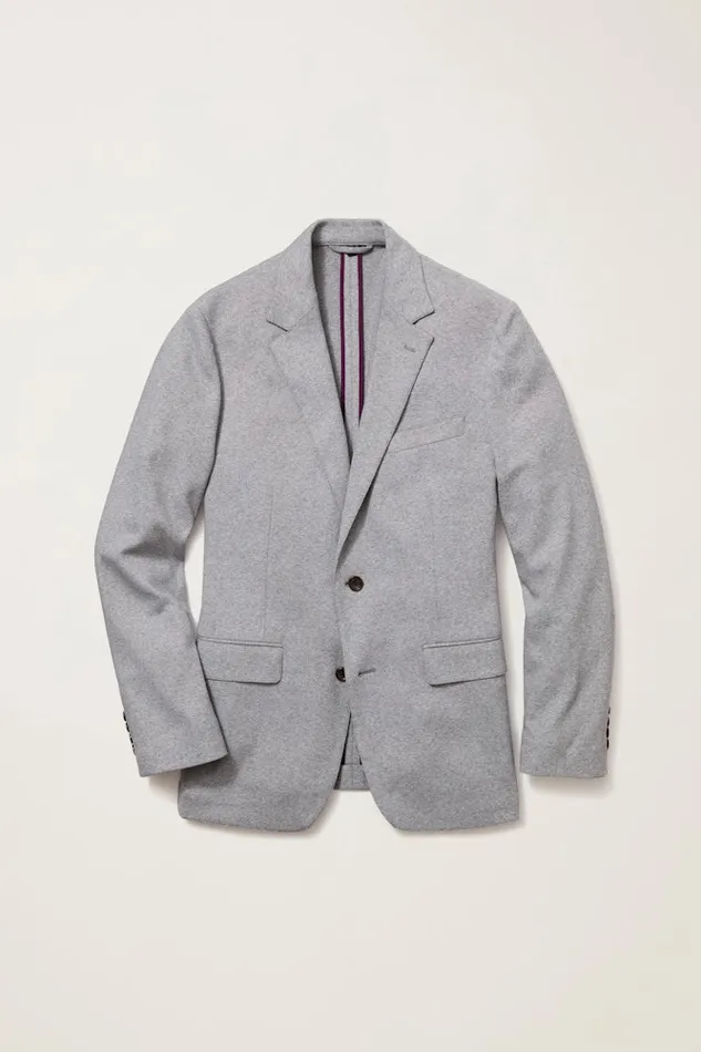 Men Bonobos Blazers and Sport Coats Knit Blazer Light Grey