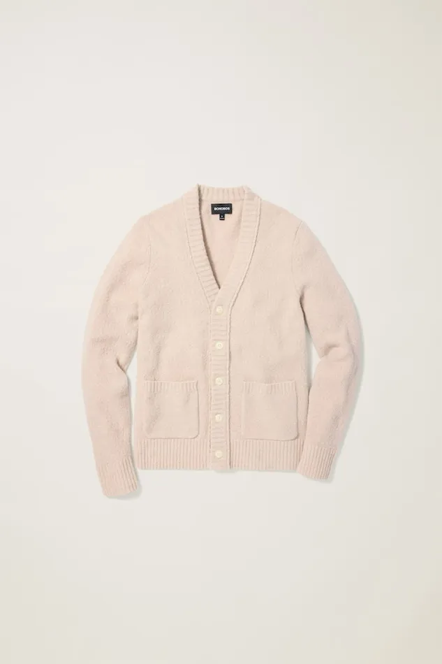 Men Bonobos Cardigan Sweaters Boucle Cardigan Ivory Men Bonobos Cardigan Sweaters Boucle Cardigan Ivory