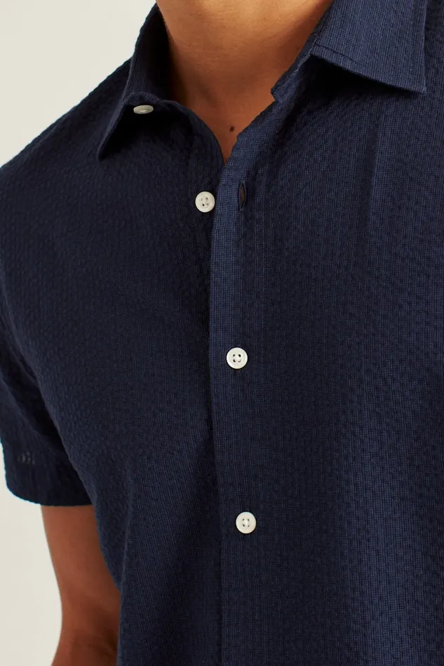 Men Bonobos Casual Shirts Button Up Your Style With Bonobos039 Riviera Short Sleeve Shirt Blue Black Seersucker Check