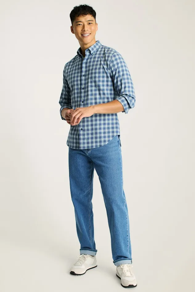 Men Bonobos Casual Shirts Stretch Lightweight Flannel Shirt Nomad Plaid
