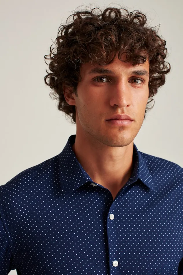 Men Bonobos Casual Shirts Tech Button Down Shirt Deep Blue Bay Dot Men Bonobos Casual Shirts Tech Button Down Shirt Deep Blue Bay Dot