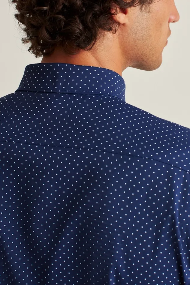 Men Bonobos Casual Shirts Tech Button Down Shirt Deep Blue Bay Dot Men Bonobos Casual Shirts Tech Button Down Shirt Deep Blue Bay Dot