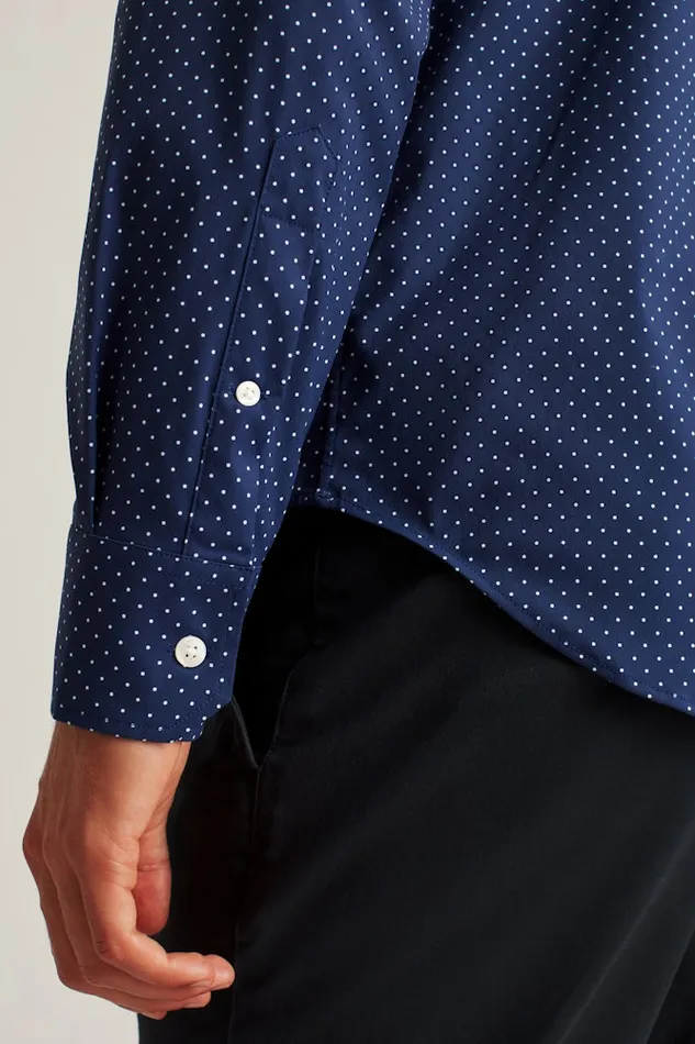 Men Bonobos Casual Shirts Tech Button Down Shirt Deep Blue Bay Dot Men Bonobos Casual Shirts Tech Button Down Shirt Deep Blue Bay Dot