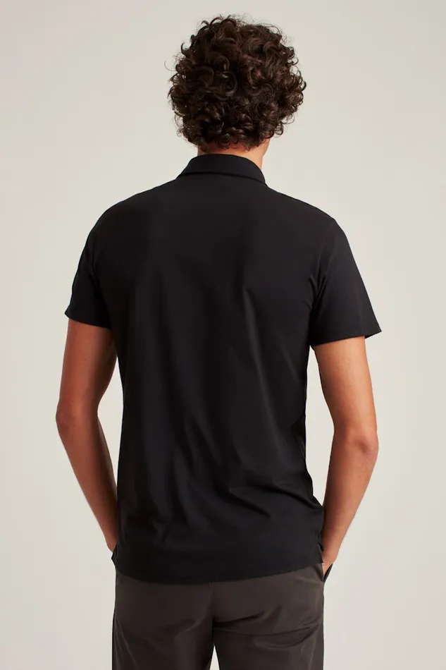 Men Bonobos Golf Polos and Tops Jetsetter Performance Polo Jet Black