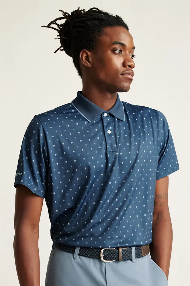 Men Bonobos Golf Polos and Tops The Performance Golf Polo Shirt Solid and Striped Navy Friend Of A Frond