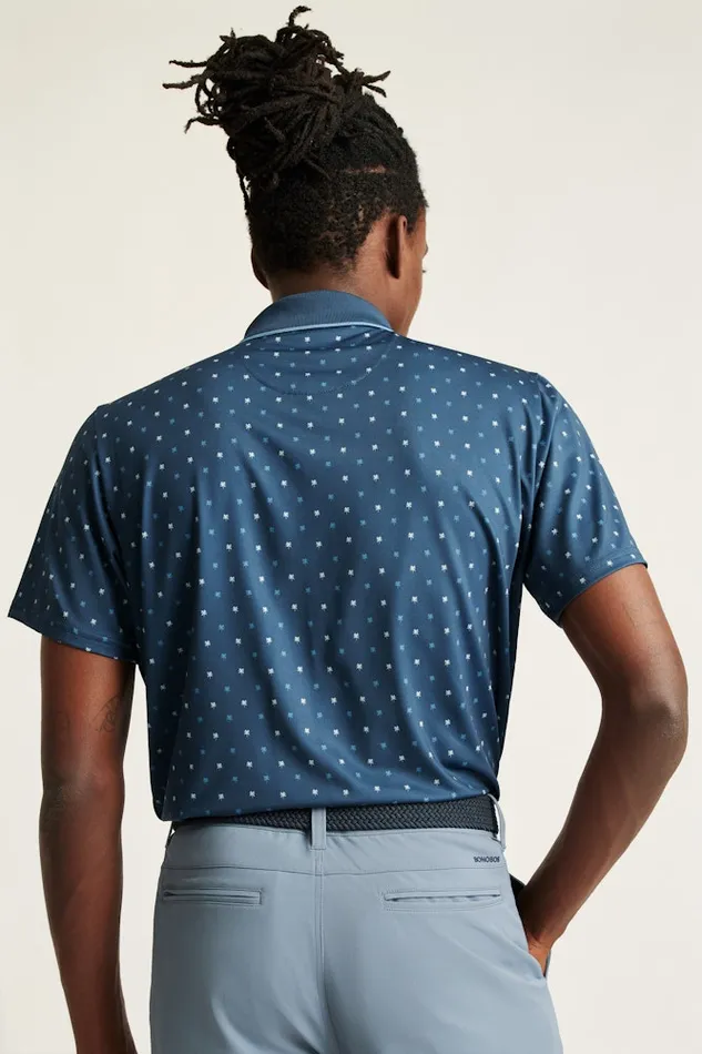 Men Bonobos Golf Polos and Tops The Performance Golf Polo Shirt Solid and Striped Navy Friend Of A Frond
