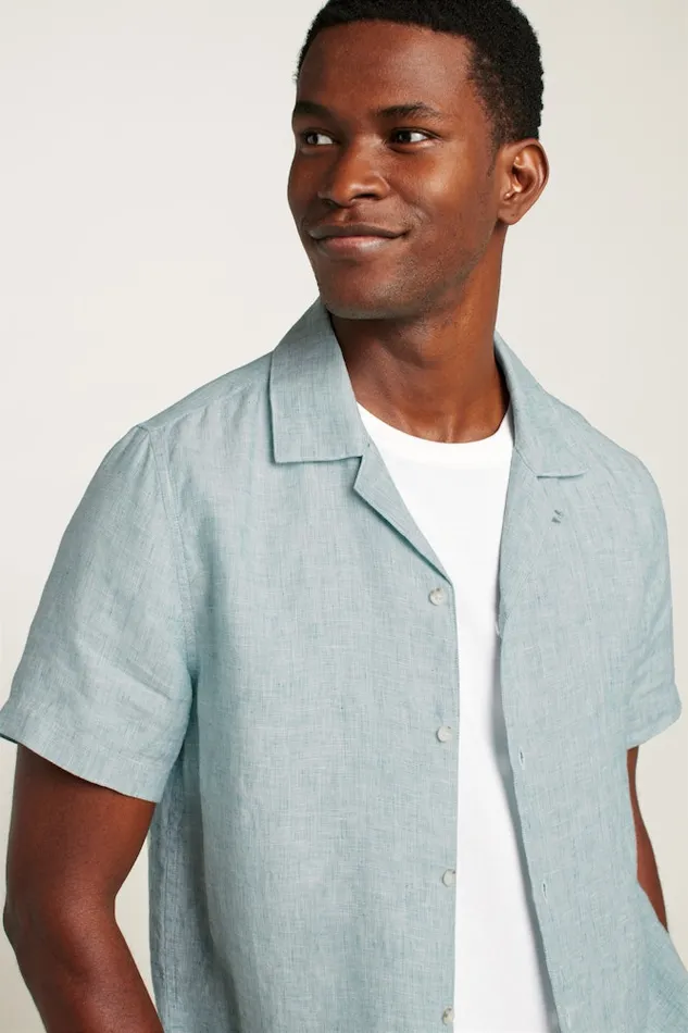 Men Bonobos Short Sleeve Shirts Linen Riviera Cabana Shirt For Men Bayou Green Linen Men Bonobos Short Sleeve Shirts Linen Riviera Cabana Shirt For Men Bayou Green Linen