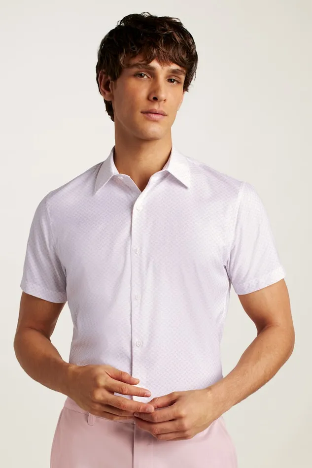 Men Bonobos Short Sleeve Shirts Tech Short Sleeve Shirt Lilac Gomez Geo Men Bonobos Short Sleeve Shirts Tech Short Sleeve Shirt Lilac Gomez Geo
