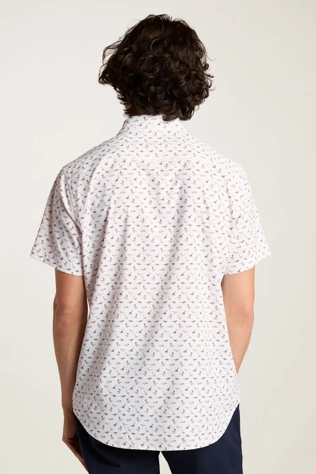 Men Bonobos Short Sleeve Shirts Tech Short Sleeve Shirt White Dino 3d Glasses Men Bonobos Short Sleeve Shirts Tech Short Sleeve Shirt White Dino 3d Glasses