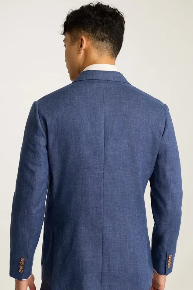 Men Bonobos Suits Jetsetter Italian Linen Double Breasted Suit Bright Navy