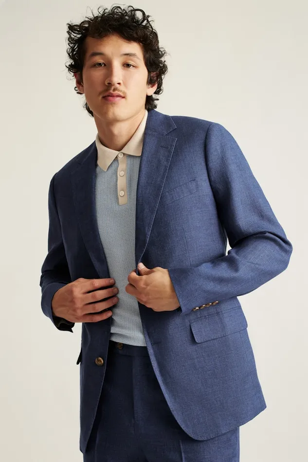 Men Bonobos Suits Jetsetter Italian Linen Suit Bright Navy