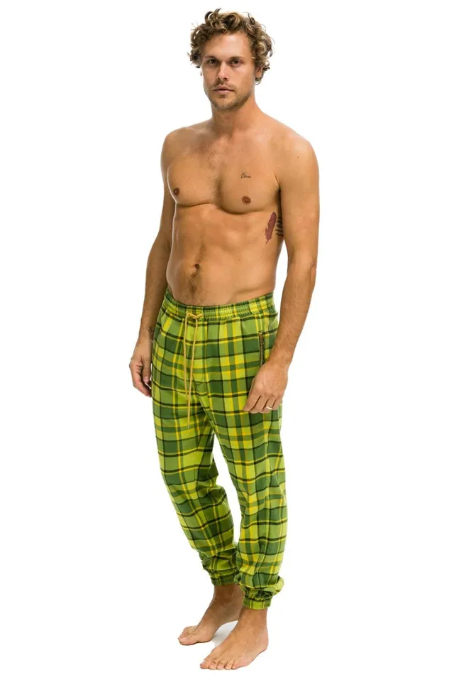 Men Bottoms Aviator Nation MEN039S PLAID LODGE PANT 8211 AVOCADO PLAID Men Bottoms Aviator Nation MEN039S PLAID LODGE PANT 8211 AVOCADO PLAID
