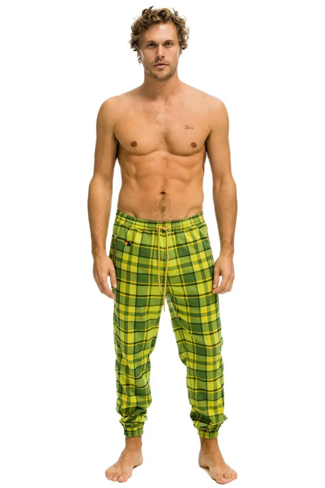 Men Bottoms Aviator Nation MEN039S PLAID LODGE PANT 8211 AVOCADO PLAID Men Bottoms Aviator Nation MEN039S PLAID LODGE PANT 8211 AVOCADO PLAID