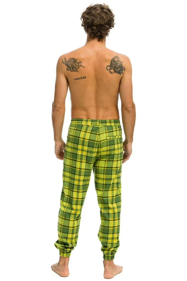Men Bottoms Aviator Nation MEN039S PLAID LODGE PANT 8211 AVOCADO PLAID Men Bottoms Aviator Nation MEN039S PLAID LODGE PANT 8211 AVOCADO PLAID