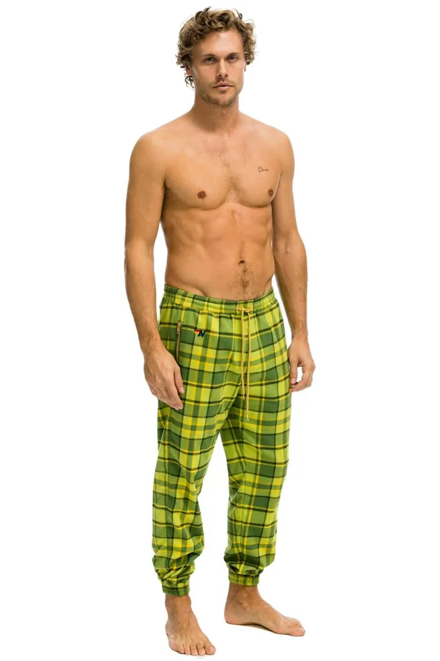 Men Bottoms Aviator Nation MEN039S PLAID LODGE PANT 8211 AVOCADO PLAID Men Bottoms Aviator Nation MEN039S PLAID LODGE PANT 8211 AVOCADO PLAID