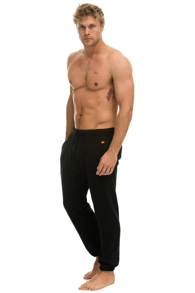 Men Bottoms Aviator Nation SURF MENS SWEATPANTS 8211 BLACK