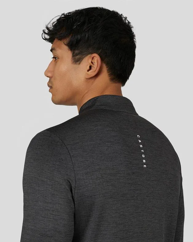 Men Castore Tops Active Long Sleeve Marl Quarter Zip 8211 Gunmetal