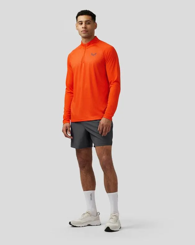 Men Castore Tops Adapt Quarter Zip Top 8211 Deep Orange