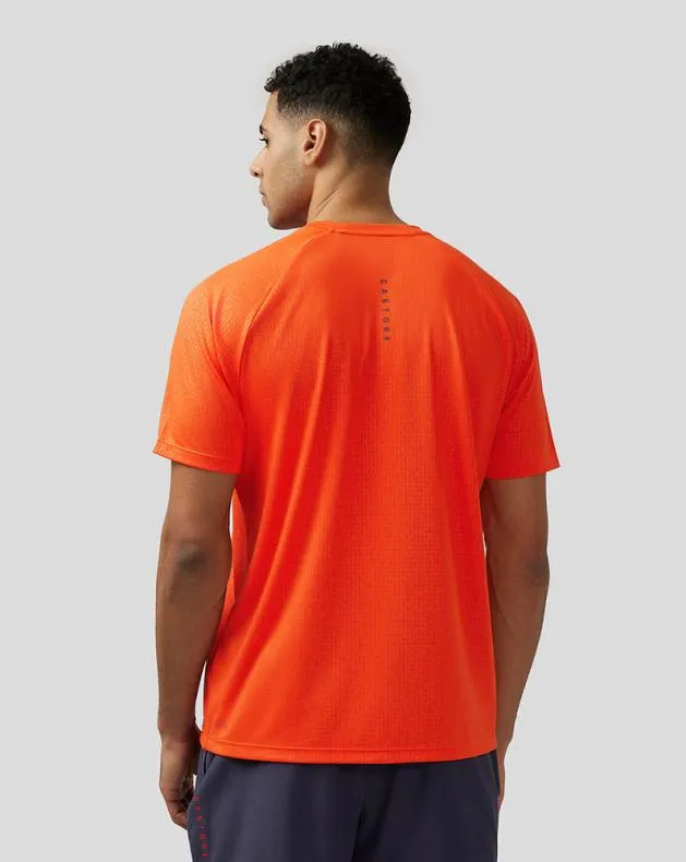 Men Castore Tops Adapt Short Sleeve Printed T Shirt 8211 Orange