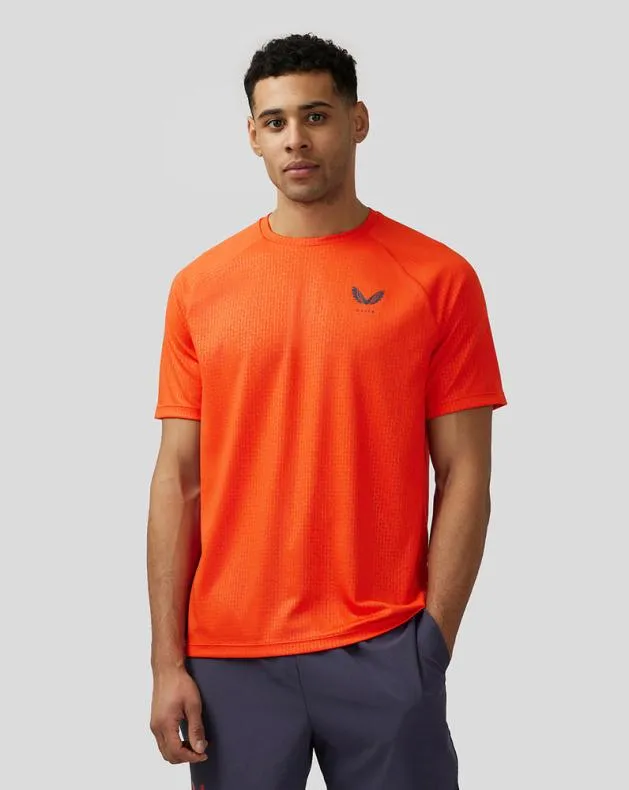 Men Castore Tops Adapt Short Sleeve Printed T Shirt 8211 Orange