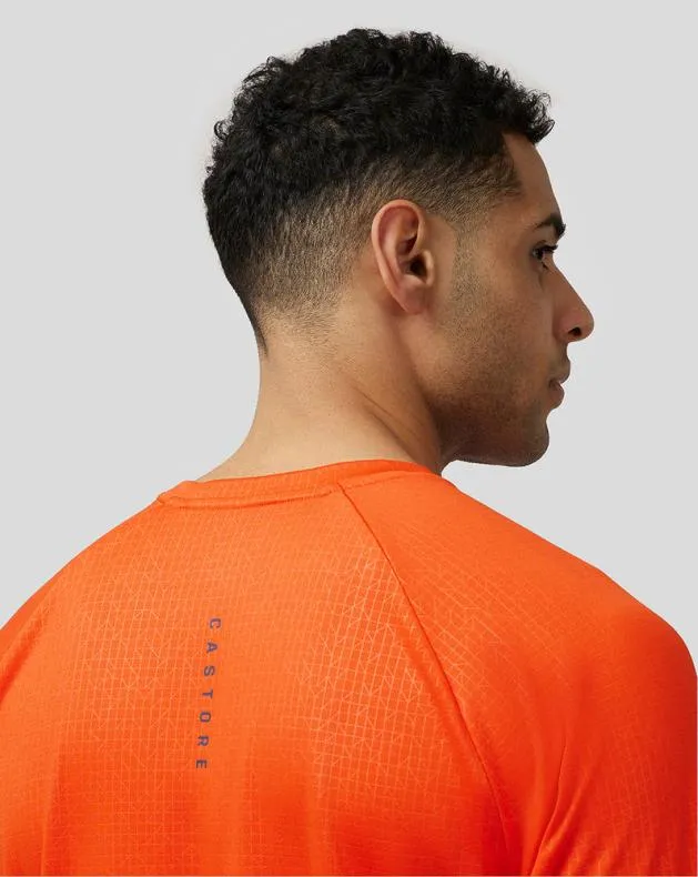 Men Castore Tops Adapt Short Sleeve Printed T Shirt 8211 Orange