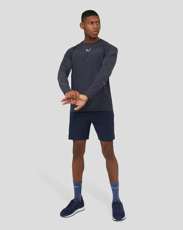 Men Castore Tops Anatomic Mesh Mix Panel Training Tee 8211 Navy