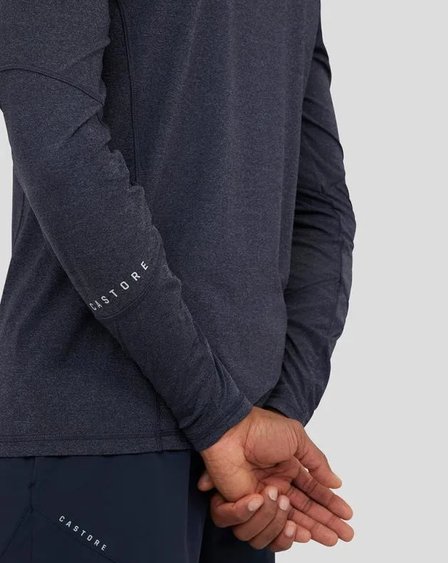 Men Castore Tops Anatomic Mesh Mix Panel Training Tee 8211 Navy