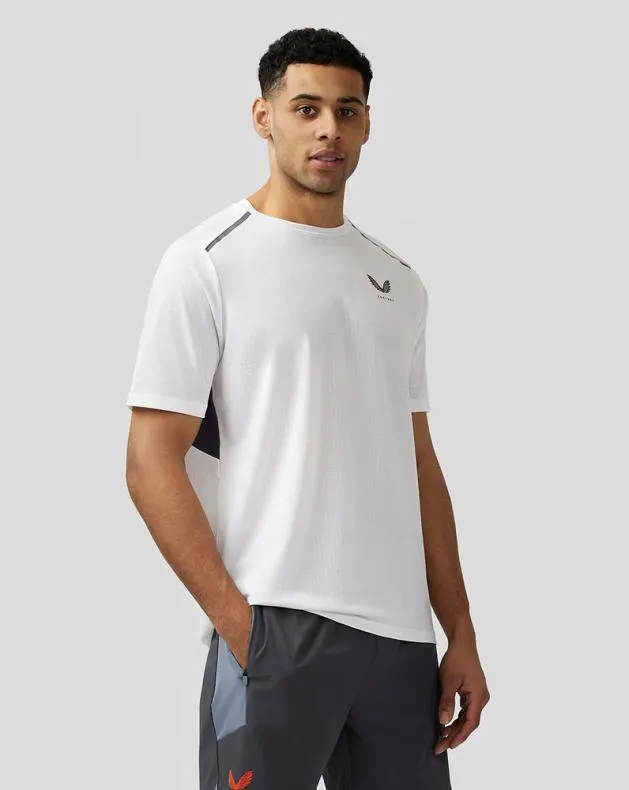 Men Castore Tops Apex Aeromesh TShirt 8211 White