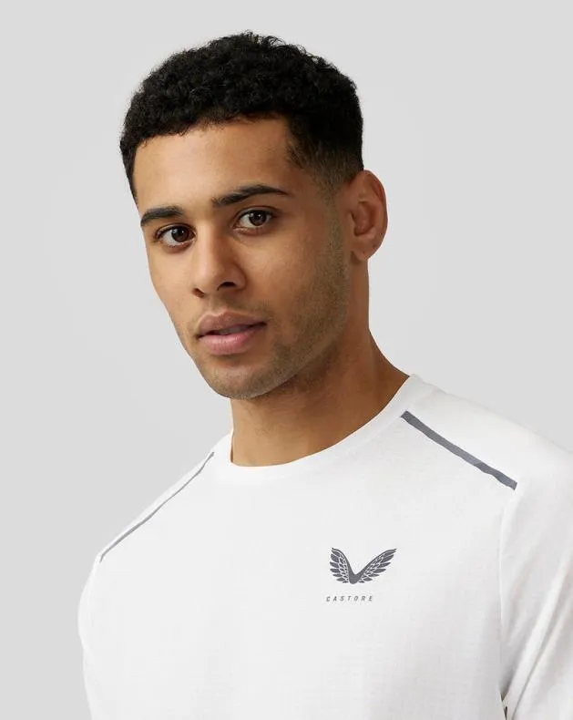Men Castore Tops Apex Aeromesh TShirt 8211 White