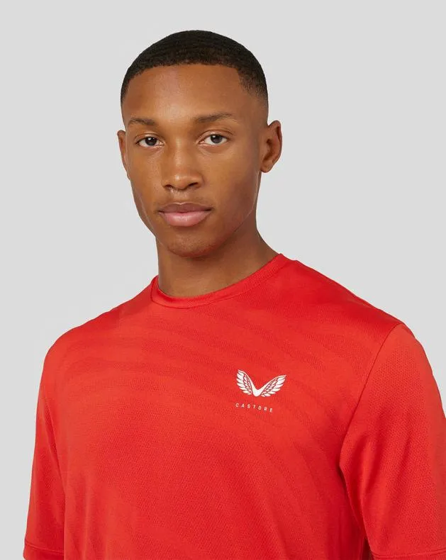 Men Castore Tops Core Tech Tee 8211 Poppy