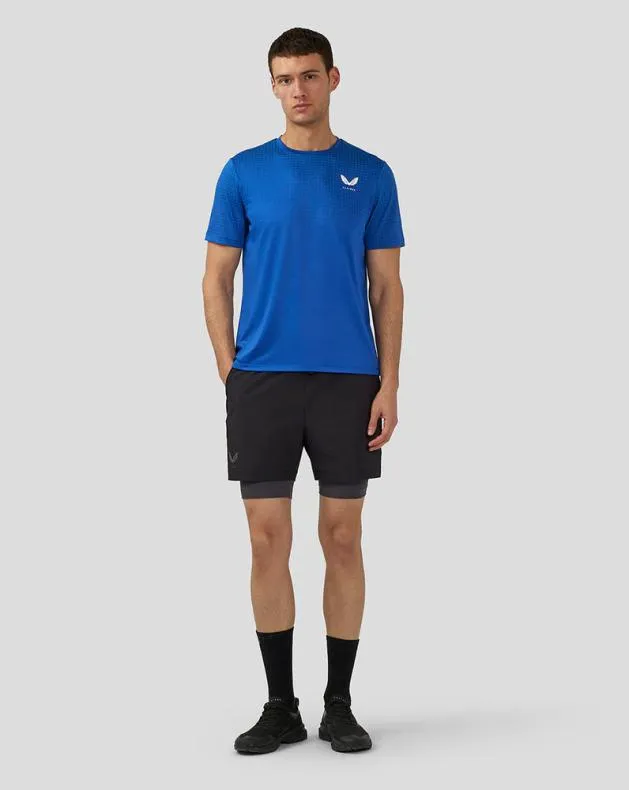 Men Castore Tops Flow Short Sleeve Knit TShirt 8211 Royal Blue