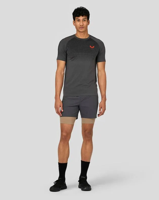 Men Castore Tops Flow Training TShirt 8211 Gunmetal