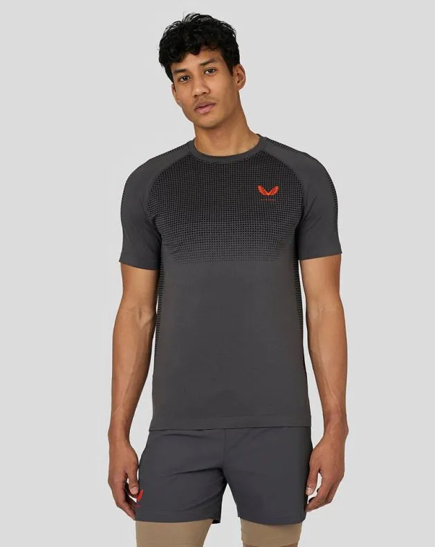 Men Castore Tops Flow Training TShirt 8211 Gunmetal