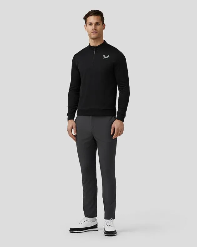Men Castore Tops Golf Club Classic Quarter Zip Top 8211 Black
