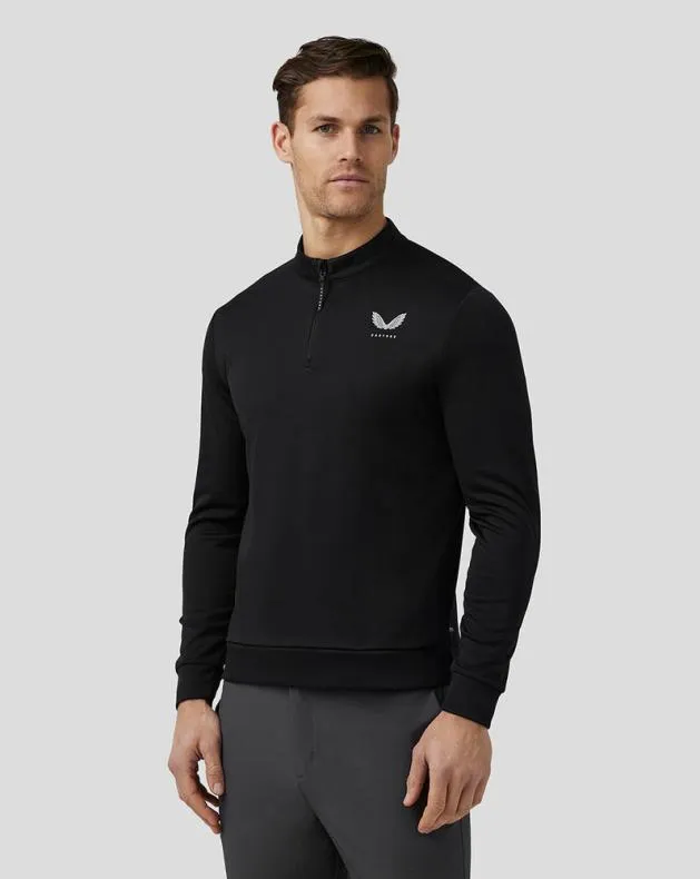 Men Castore Tops Golf Club Classic Quarter Zip Top 8211 Black