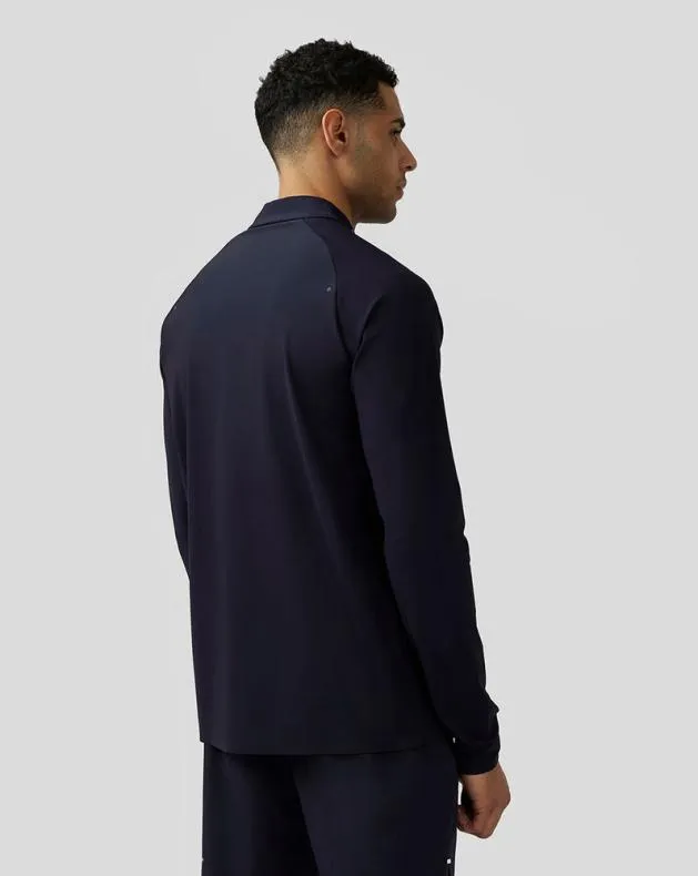 Men Castore Tops Zone Ventilation Quarter Zip 8211 Midnight Navy