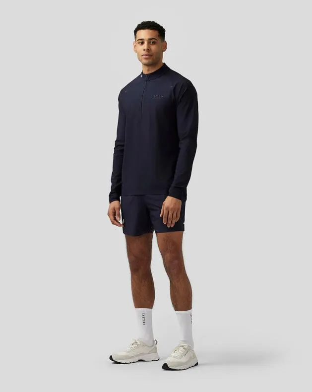 Men Castore Tops Zone Ventilation Quarter Zip 8211 Midnight Navy
