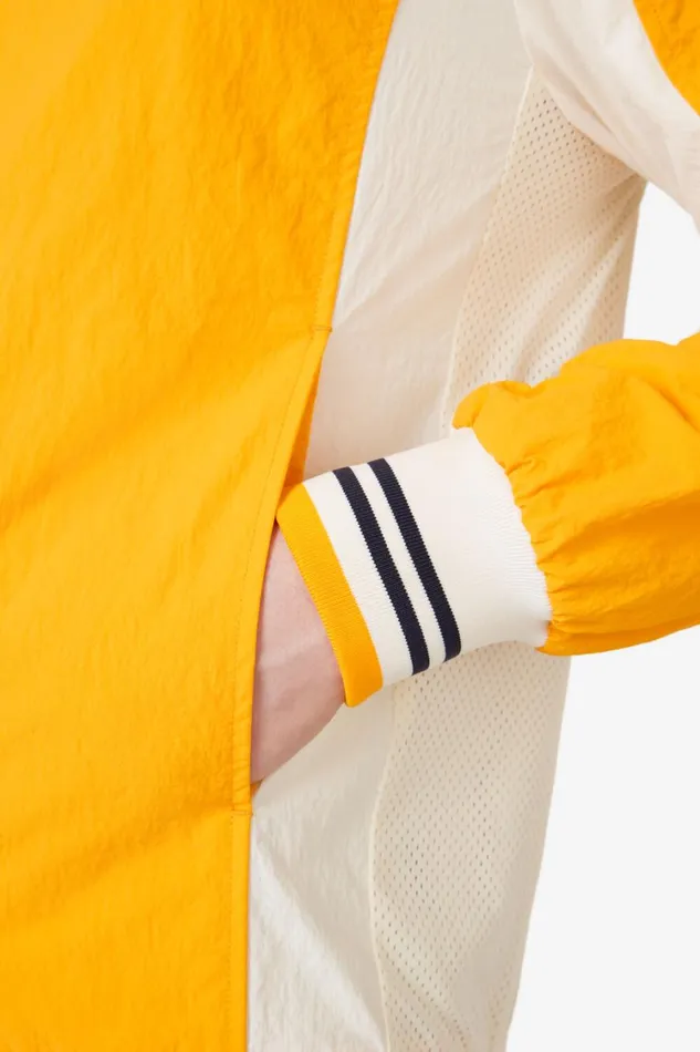 Men Coats and Jackets Fila Crinkled Settanta Jacket 720 Yellow White