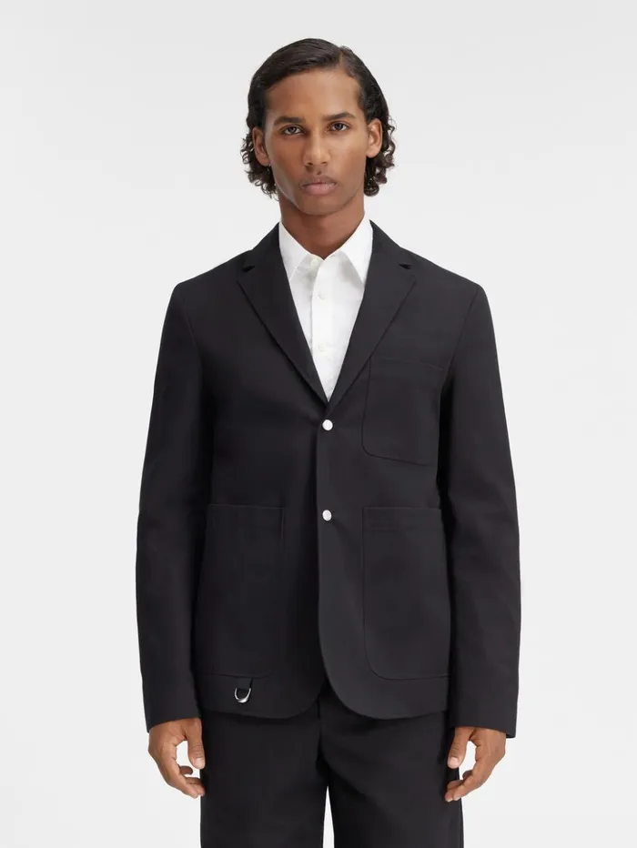 Men Coats and Jackets JACQUEMUS The Jean Jacket Black Men Coats and Jackets JACQUEMUS The Jean Jacket Black