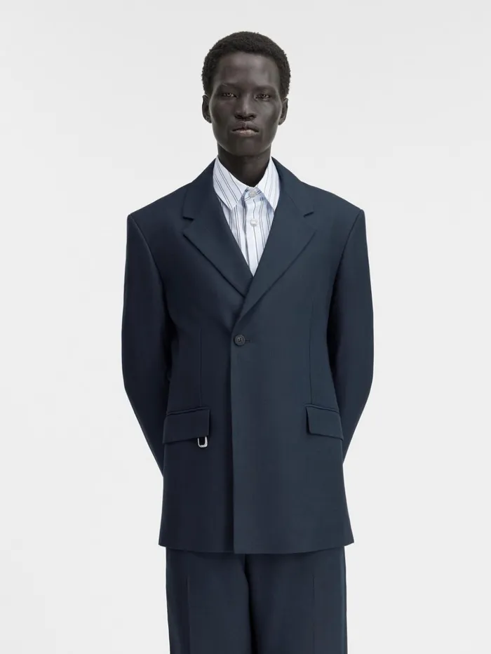 Men Coats and Jackets JACQUEMUS The Melo Jacket Dark Navy Men Coats and Jackets JACQUEMUS The Melo Jacket Dark Navy