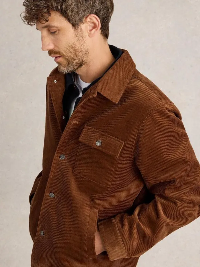Men Cord Jacket Mid Tan White Stuff Coats and Jackets
