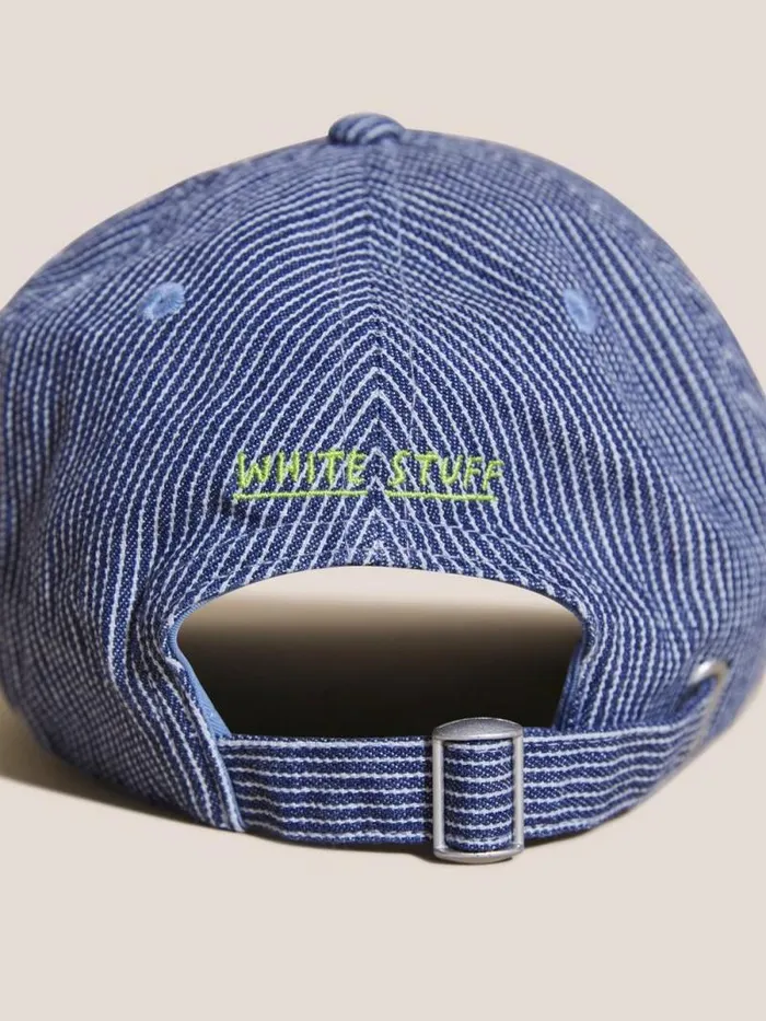 Men Cotton Casual Baseball Cap Blue Multi White Stuff Hats