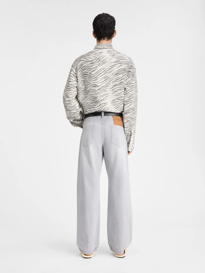 Men Denim JACQUEMUS The Straight DeNmes Denim Pants Grey Offwhite