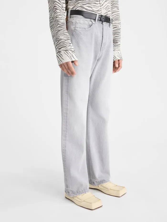 Men Denim JACQUEMUS The Straight DeNmes Denim Pants Grey Offwhite